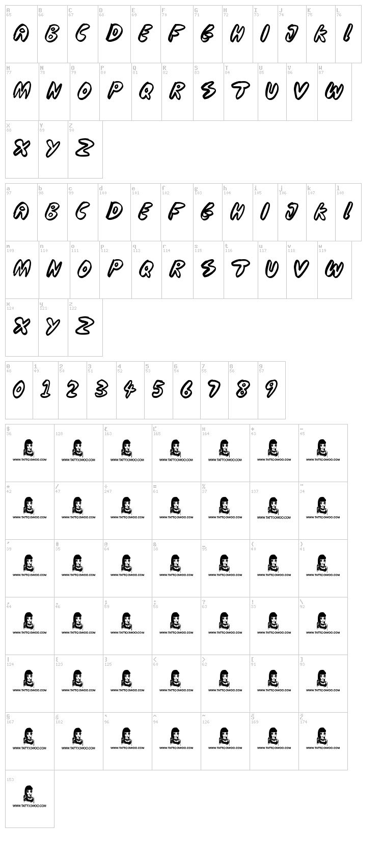 Cooperation Nest font map